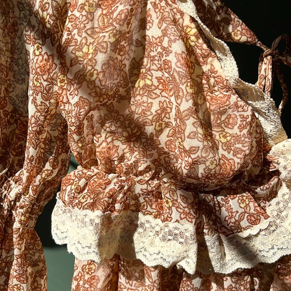 Free People boho mini dress - great layering piece for fall - Picture 3 of 3